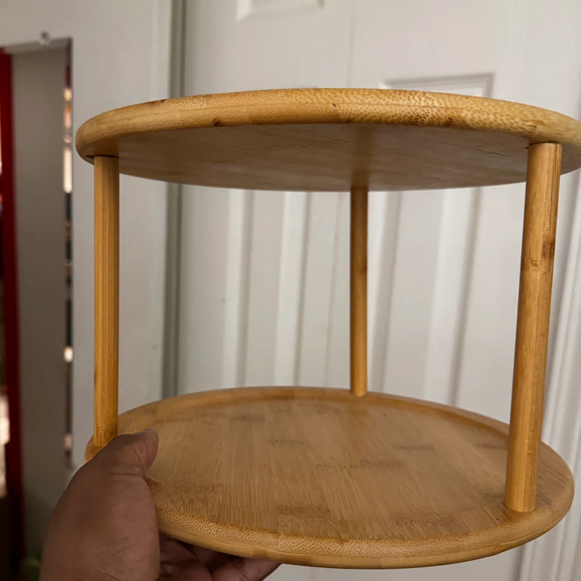 Two-Tier Bamboo lazy Susan Organizer