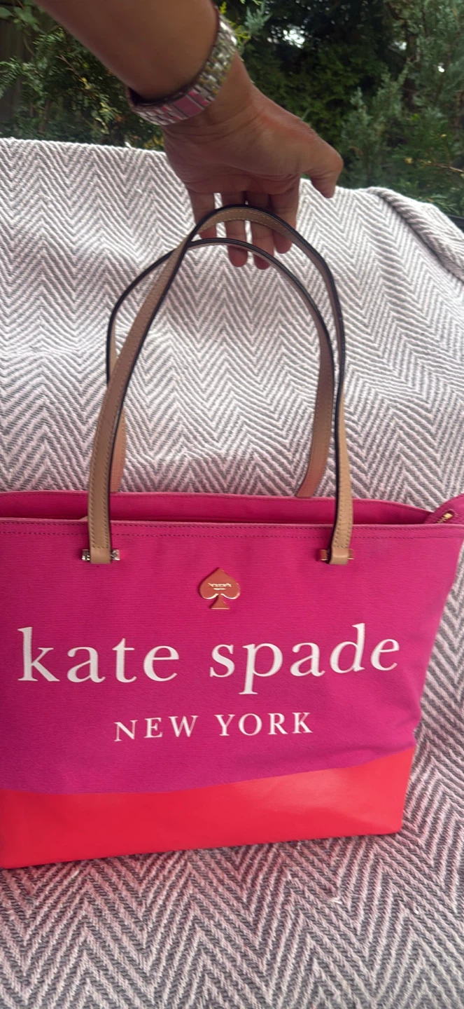 Kate Spade New York Pink and Red Tote Bag