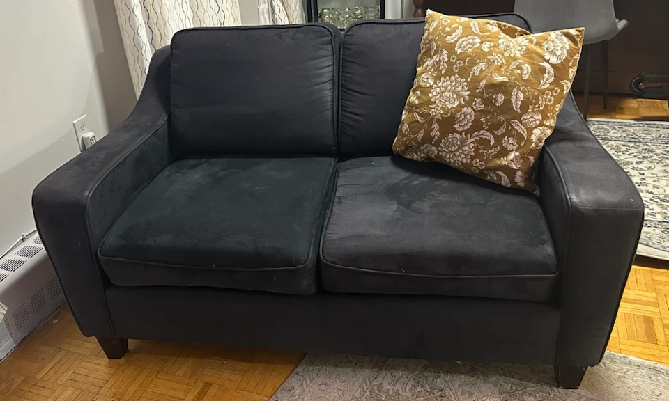 Dark Navy Two-Seater Loveseat - photo 2