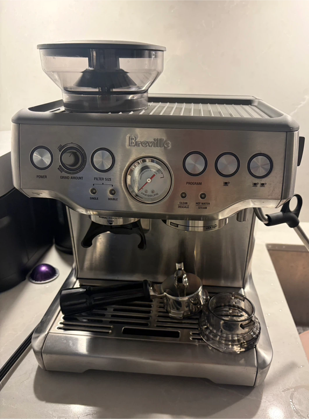 Breville barista express espresso machine