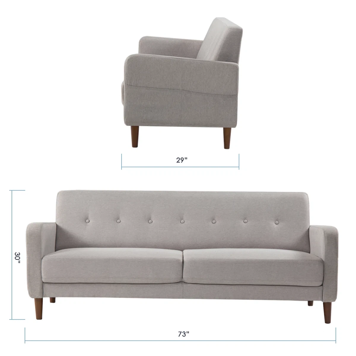 Grey Modern Fabric Sofa from wayfair - photo 4