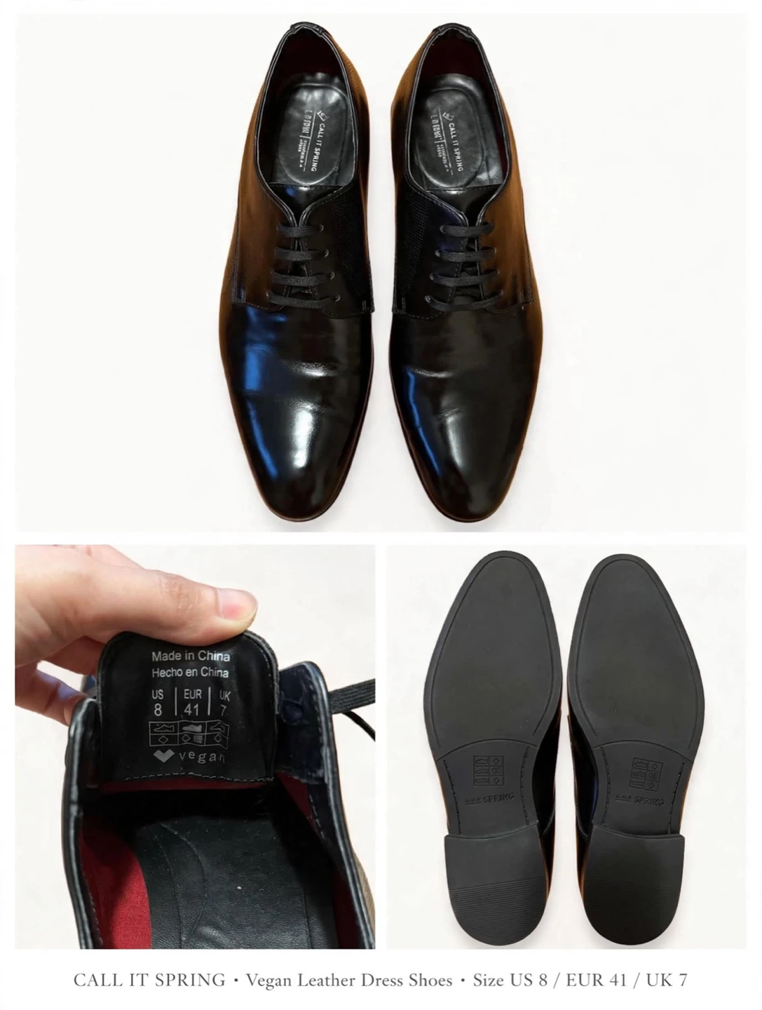 Call It Spring Black Dress Shoes size 8