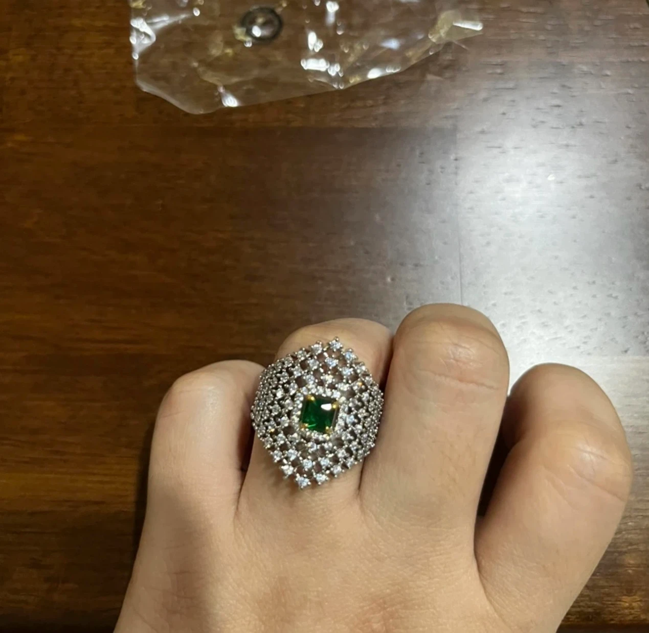 Emerald and Diamond Statement Ring - photo 3