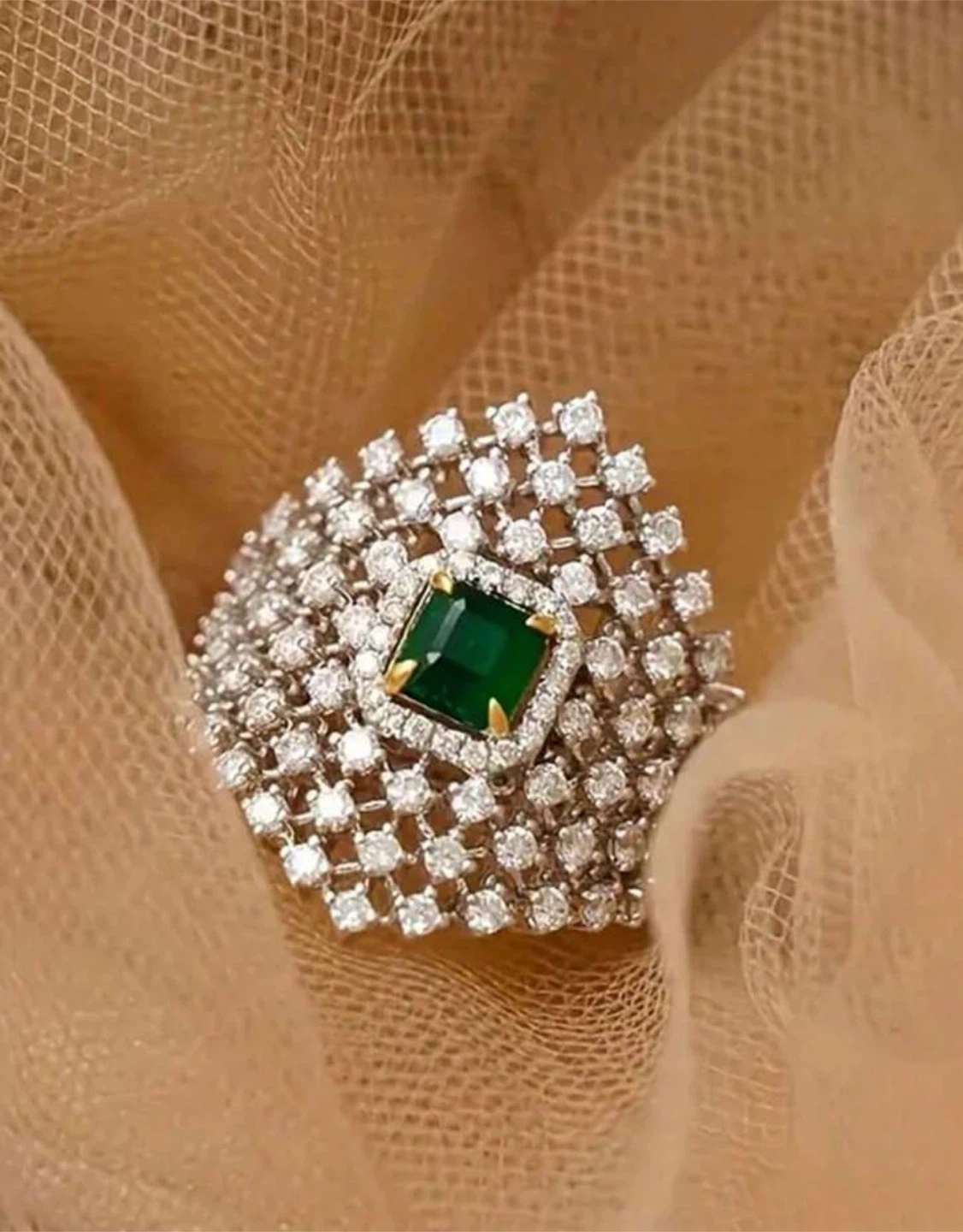 Emerald and Diamond Statement Ring - photo 4