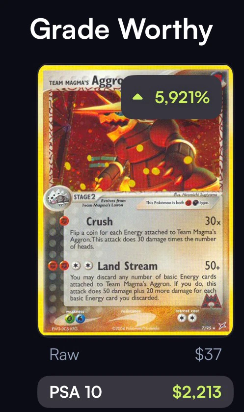 2004 Team Magma's Aggron Pokemon Card - photo 3