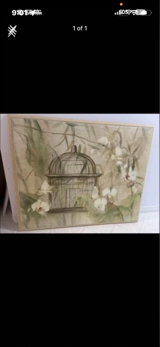 Decorative Birdcage Floral Wall Art