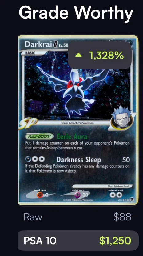 2009 Darkrai G LV.58 Pokemon Card 3/111 - photo 3