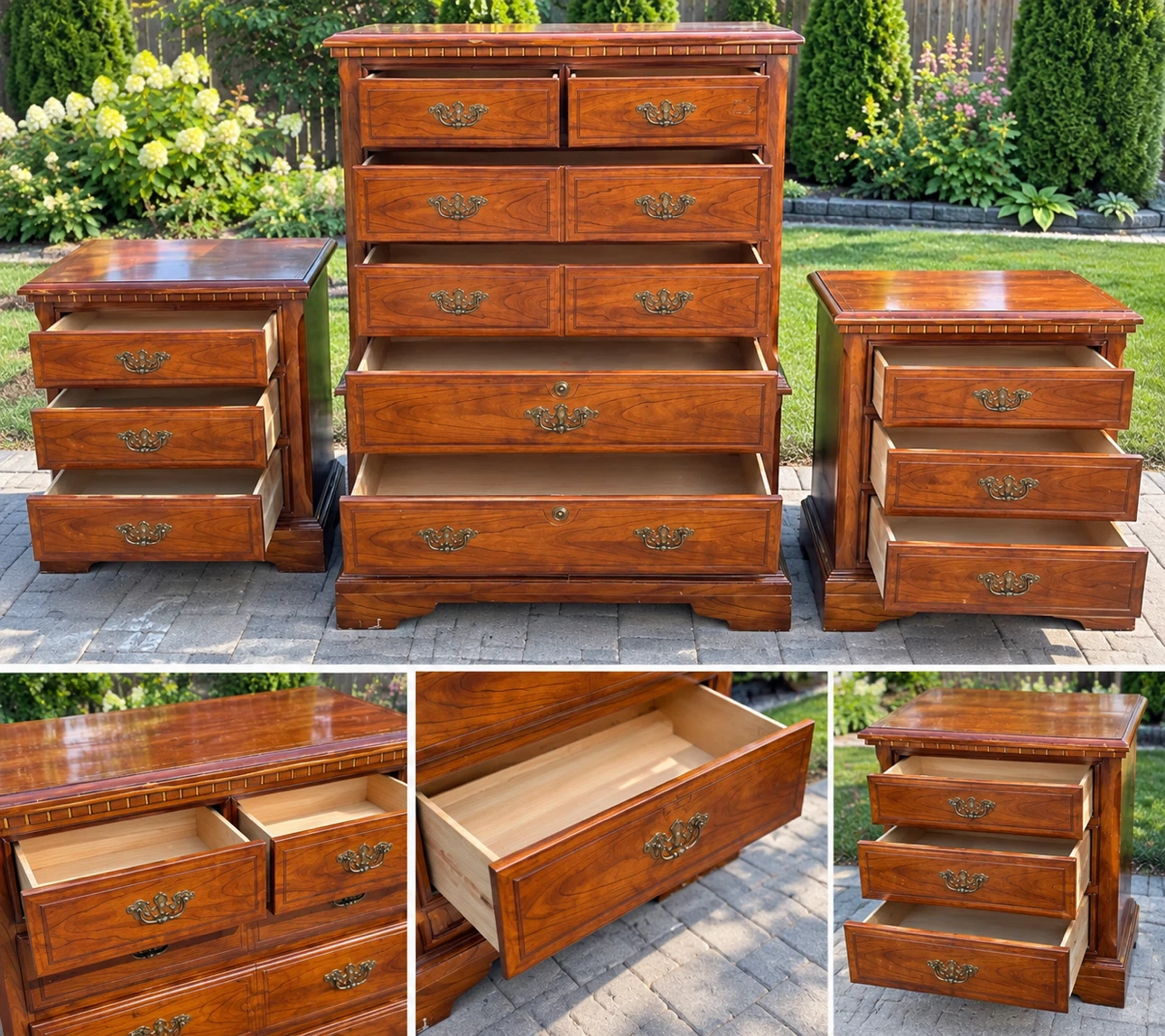 Three-Piece Bedroom Dresser Set