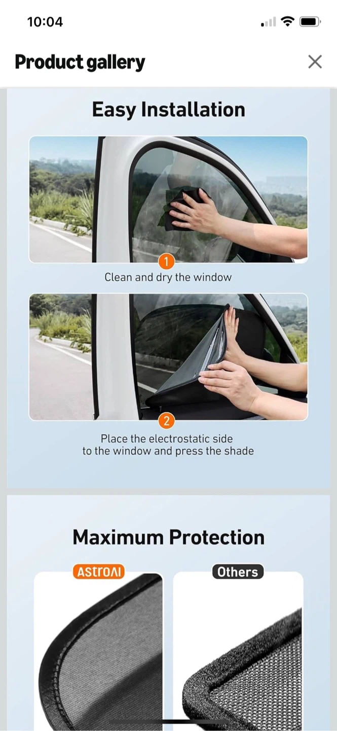 AstroAI Car Window Sun Shades - photo 2