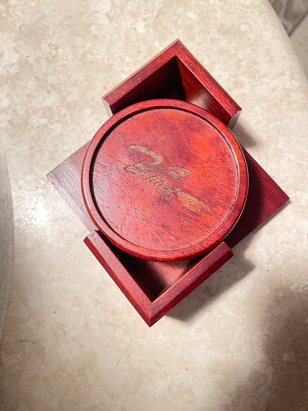 Sea Ray Wood Coaster Set