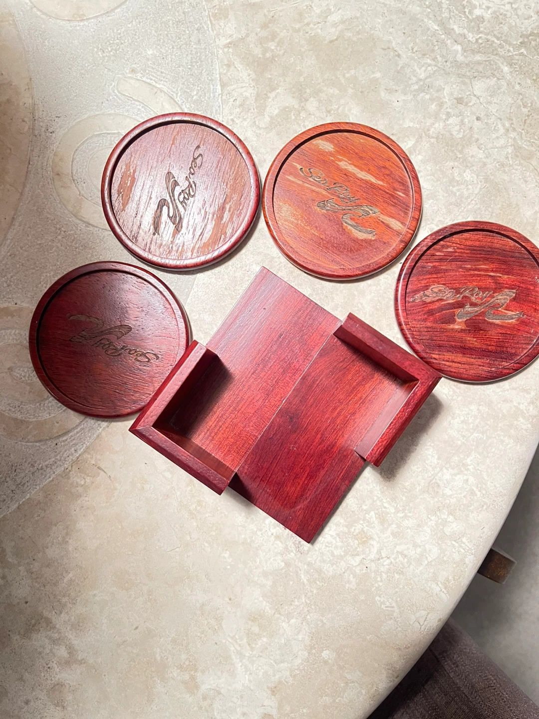Sea Ray Wood Coaster Set - photo 2