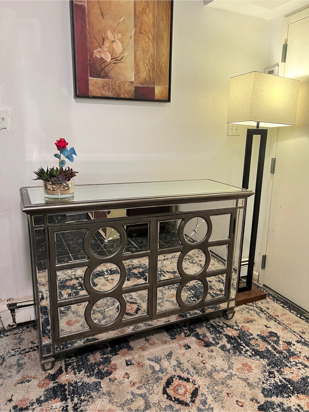 Mirrored Console Table / Cabinet - Delivery Available