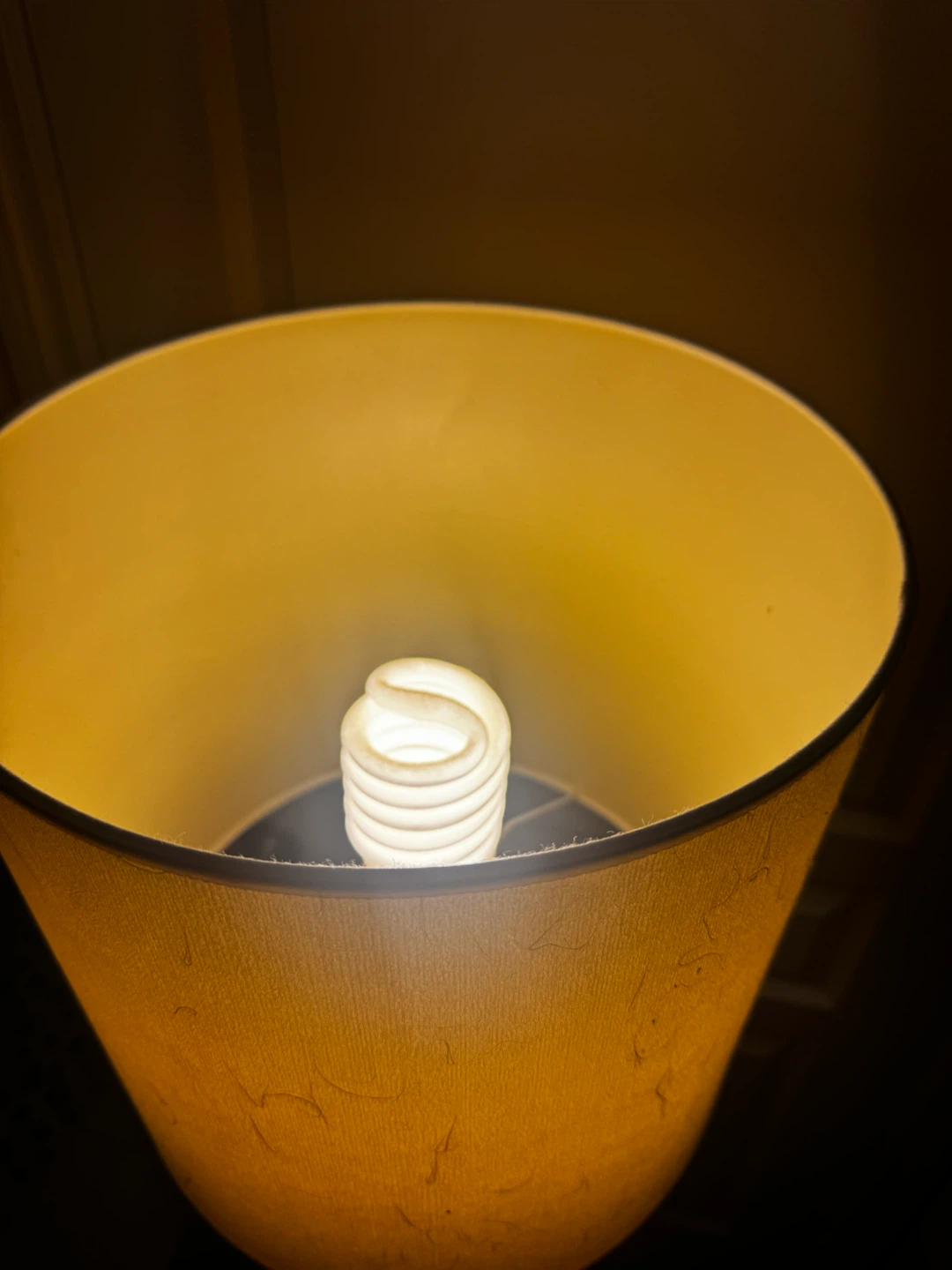 Tall Metal Floor Lamp with Yellow Shade - photo 3