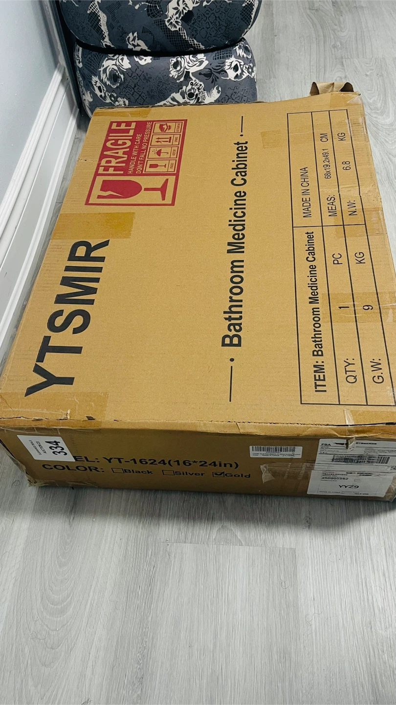 YTSMIR Gold Bathroom Medicine Cabinet