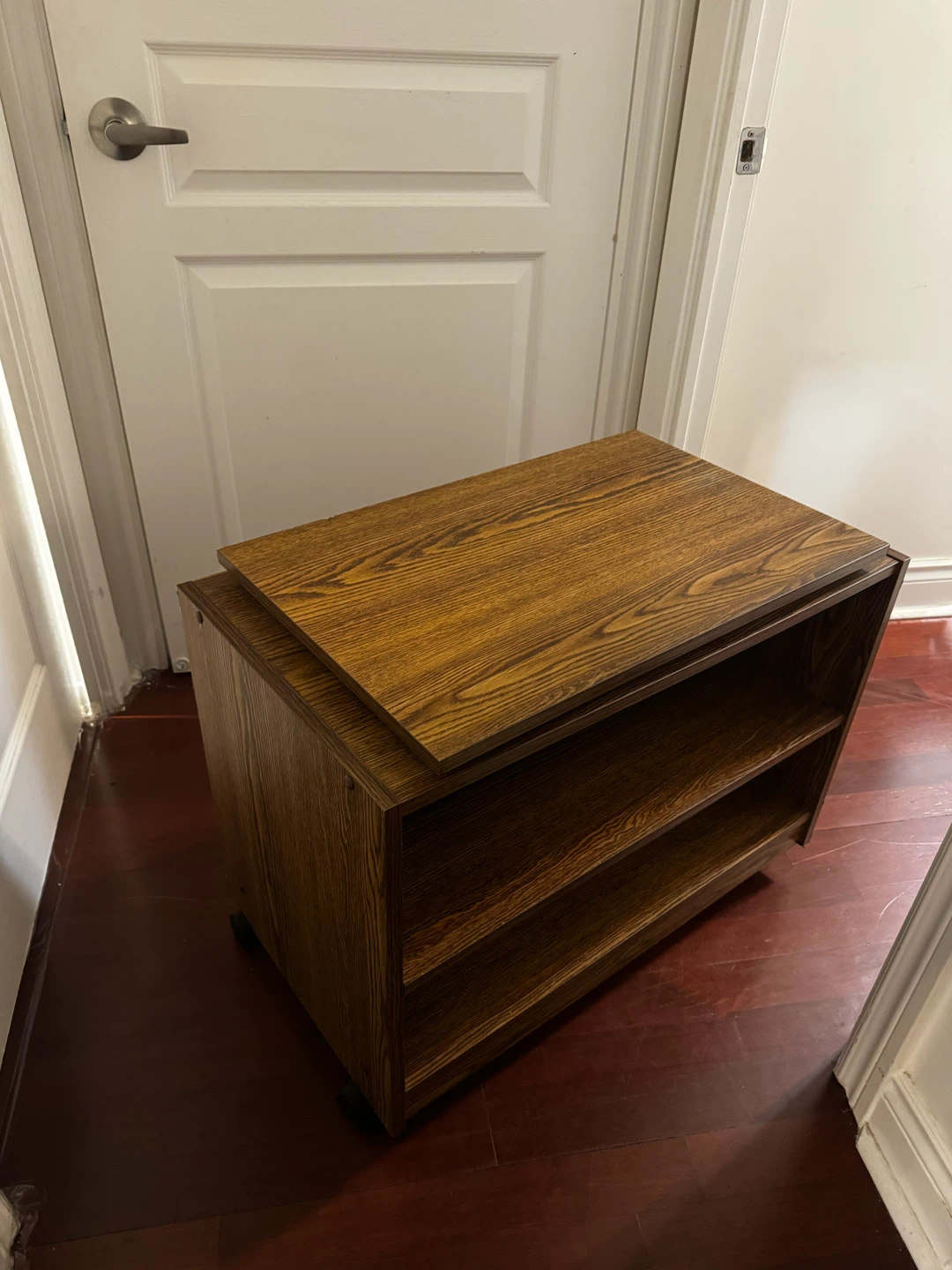 Small Woodgrain Mobile Storage Stand - photo 2