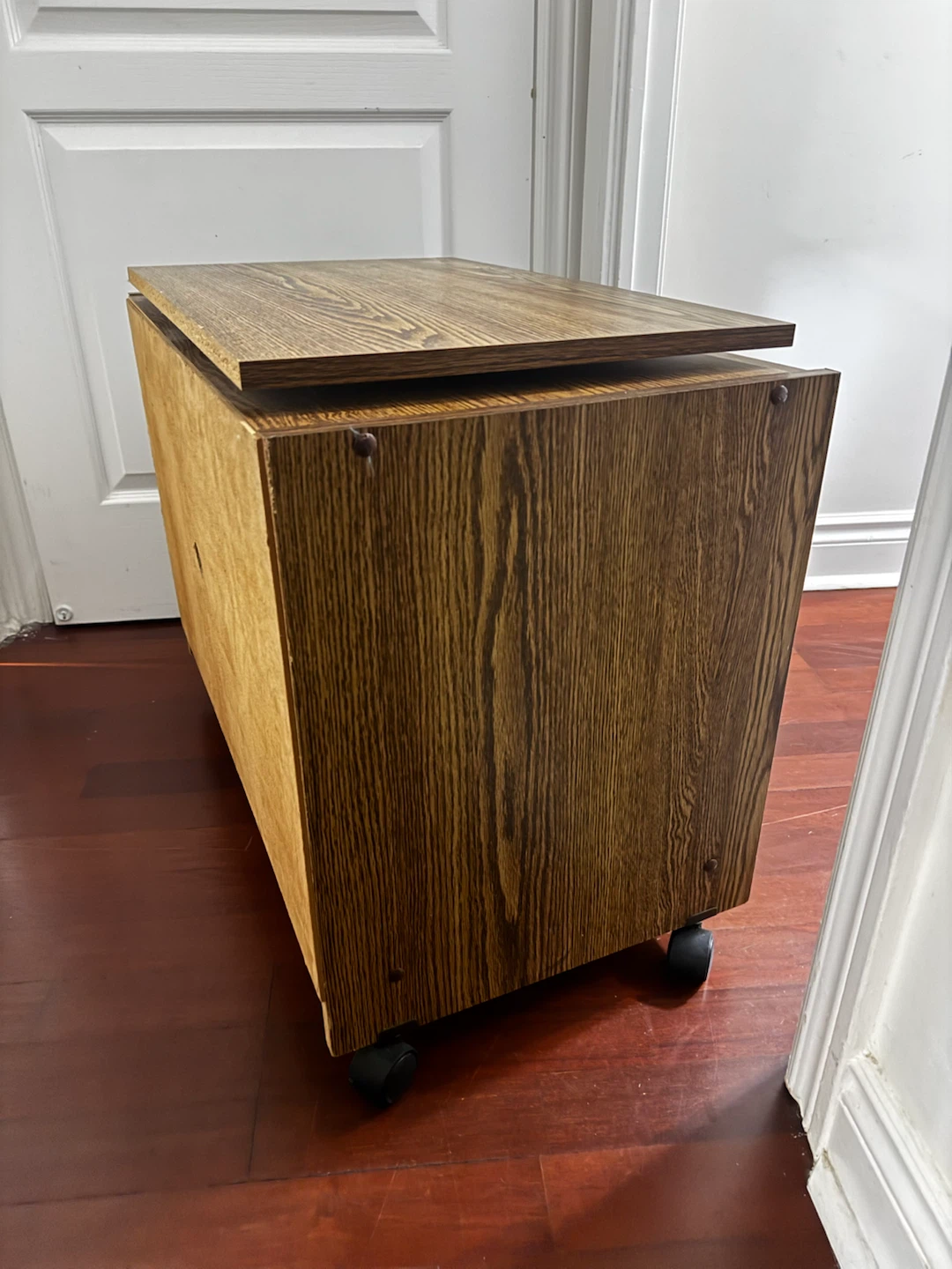 Small Woodgrain Mobile Storage Stand - photo 3
