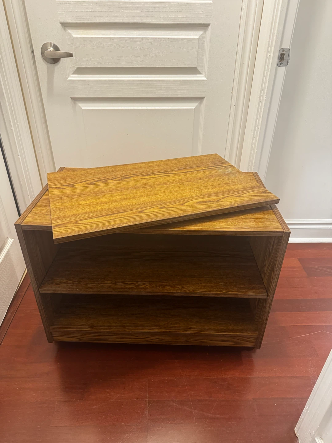 Small Woodgrain Mobile Storage Stand - photo 4