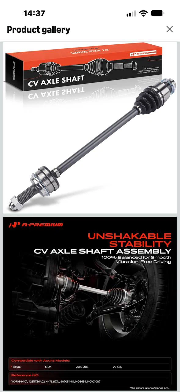 H1013 A-Premium Rear Left CV Axle Shaft for 2014–2015 Acura - photo 2