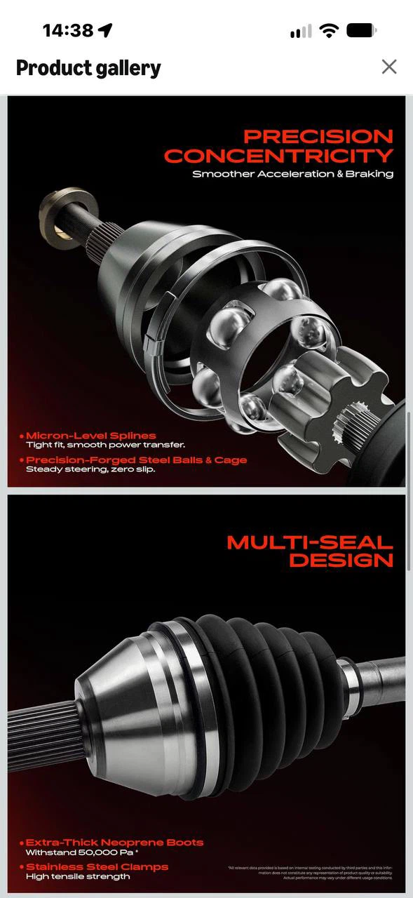 H1013 A-Premium Rear Left CV Axle Shaft for 2014–2015 Acura - photo 5