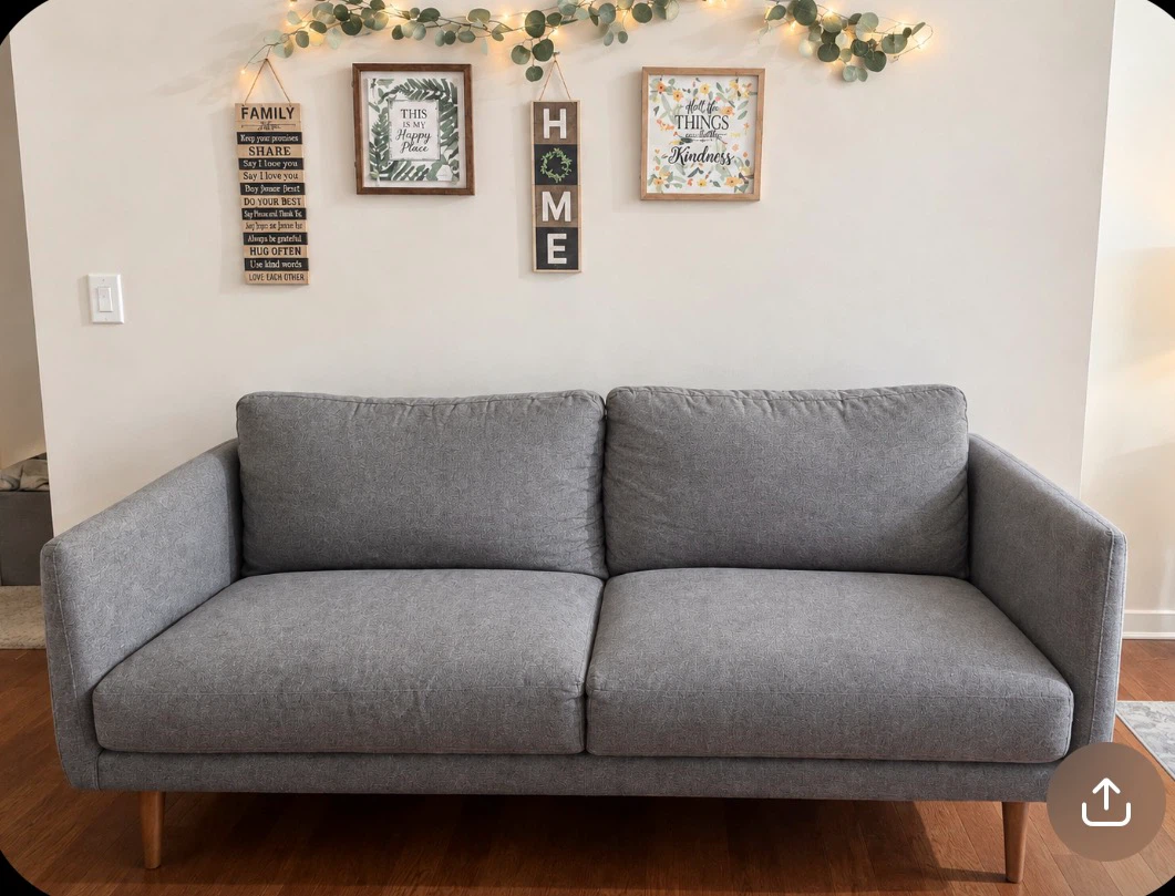 Modern Grey Two-Seater Sofa - photo 2