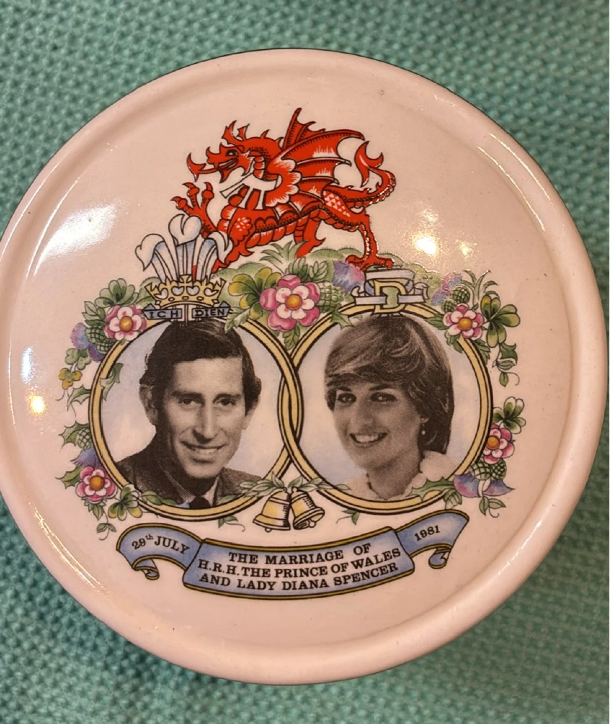 1981 Royal Wedding Commemorative Ceramic Lidded Jar