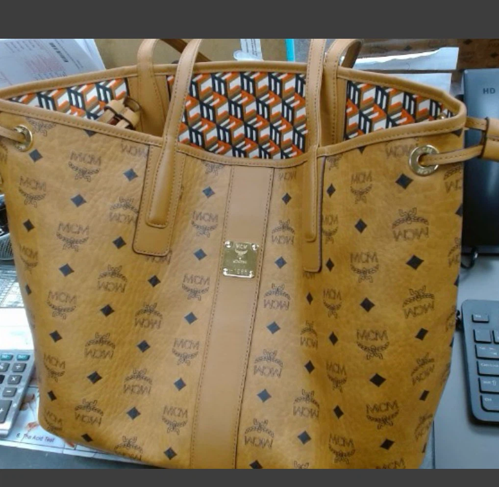 MCM Visetos Tote Bag Cognac