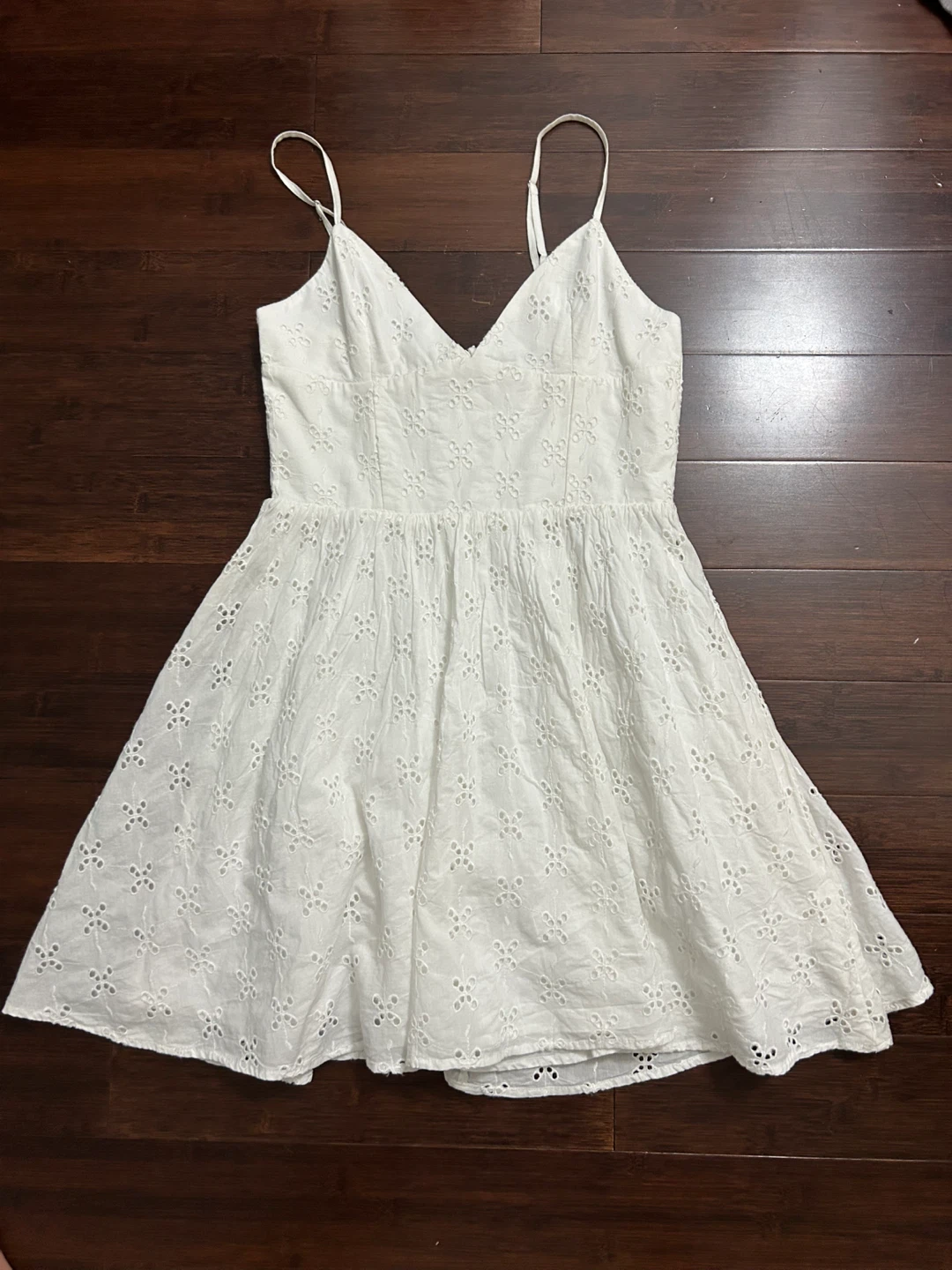 Zara White Eyelet Sundress