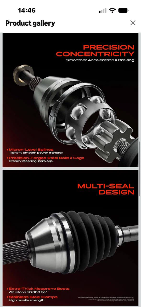H1014 A-Premium Front Right CV Axle Shaft for Mitsubishi Outlan - photo 4