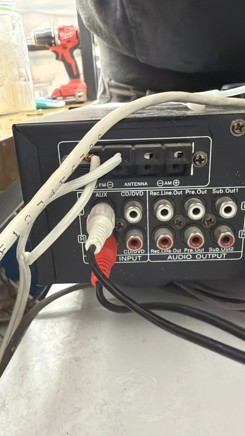 Audio Receiver Input and Output Panel
