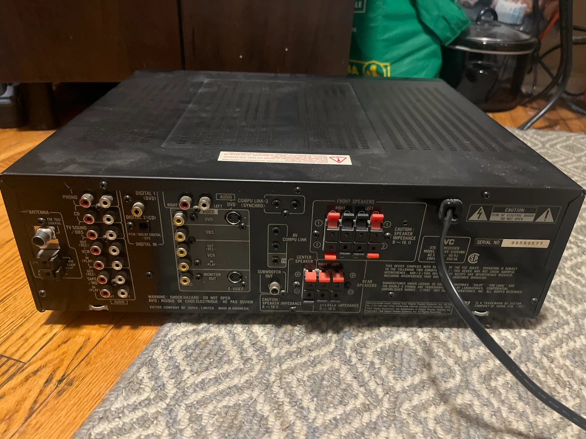 JVC RX-6100VBK Audio/Video Control Receiver - photo 2