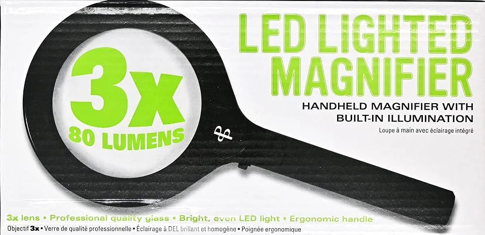 Handheld Lighted Magnifier 3X with Bright, Even Light! - photo 2