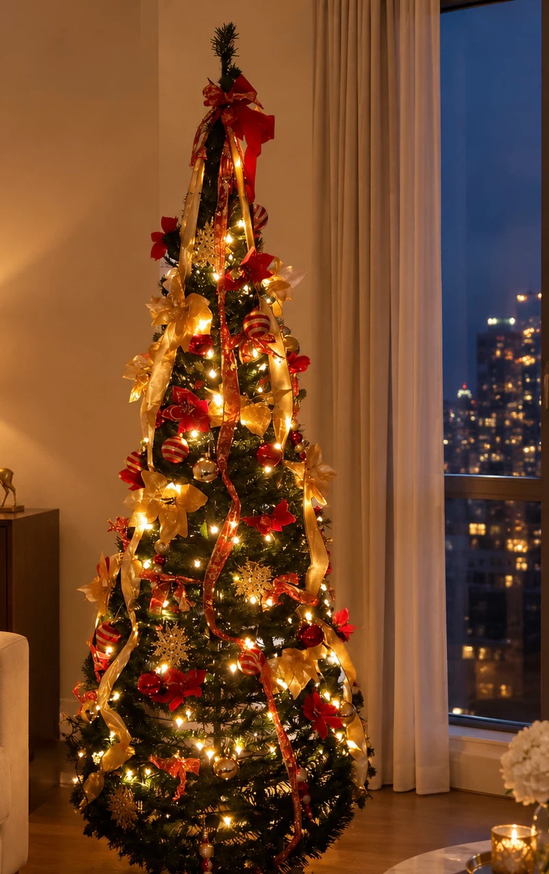 6ft Pop Up Pre Lit LED Christmas Tree