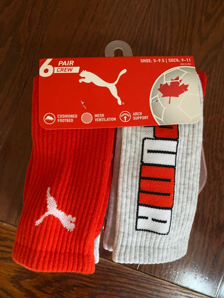 Puma Crew Socks 6-Pair Pack