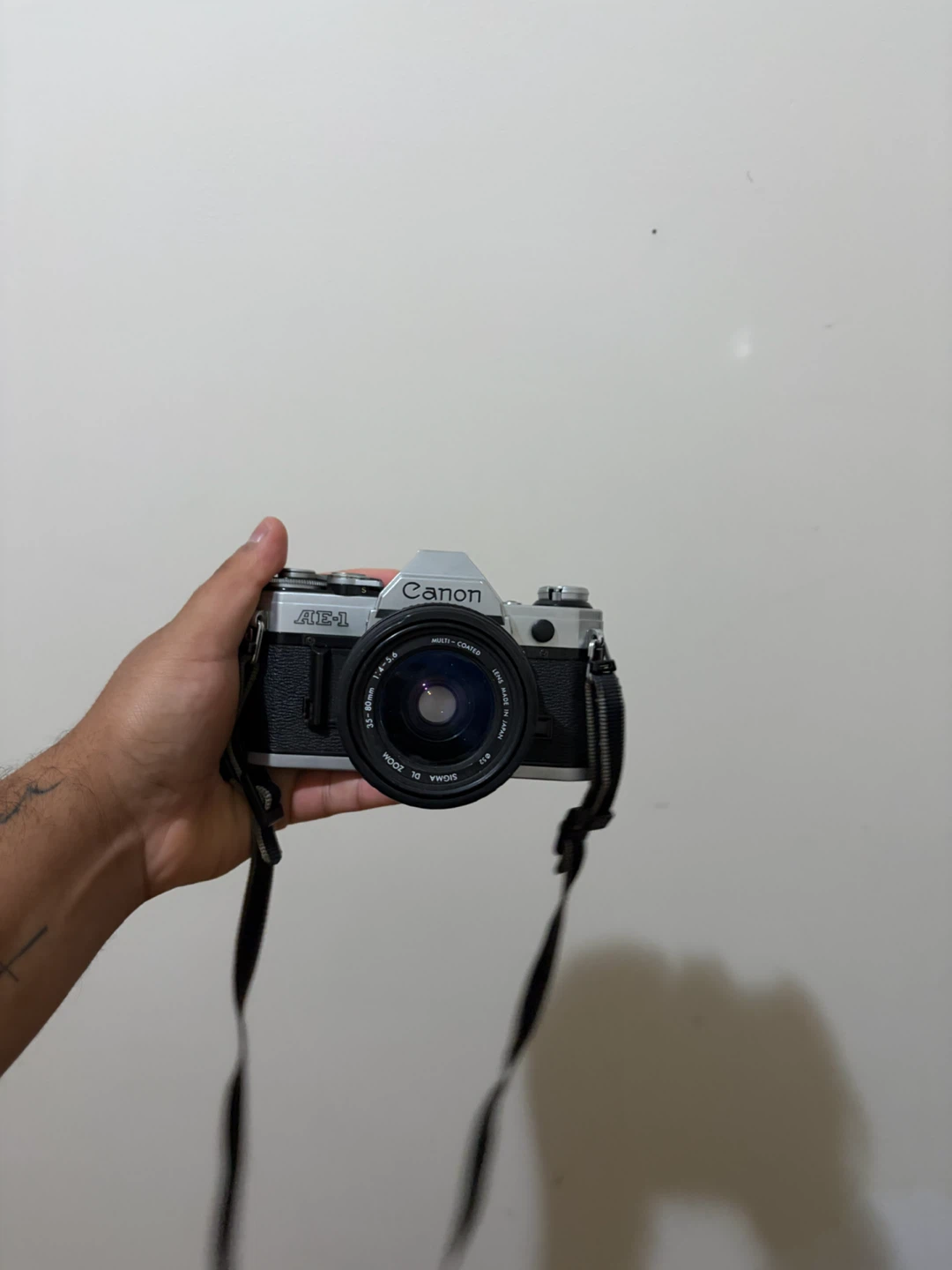Canon AE-1 Film Camera with Sigma Zoom Lens