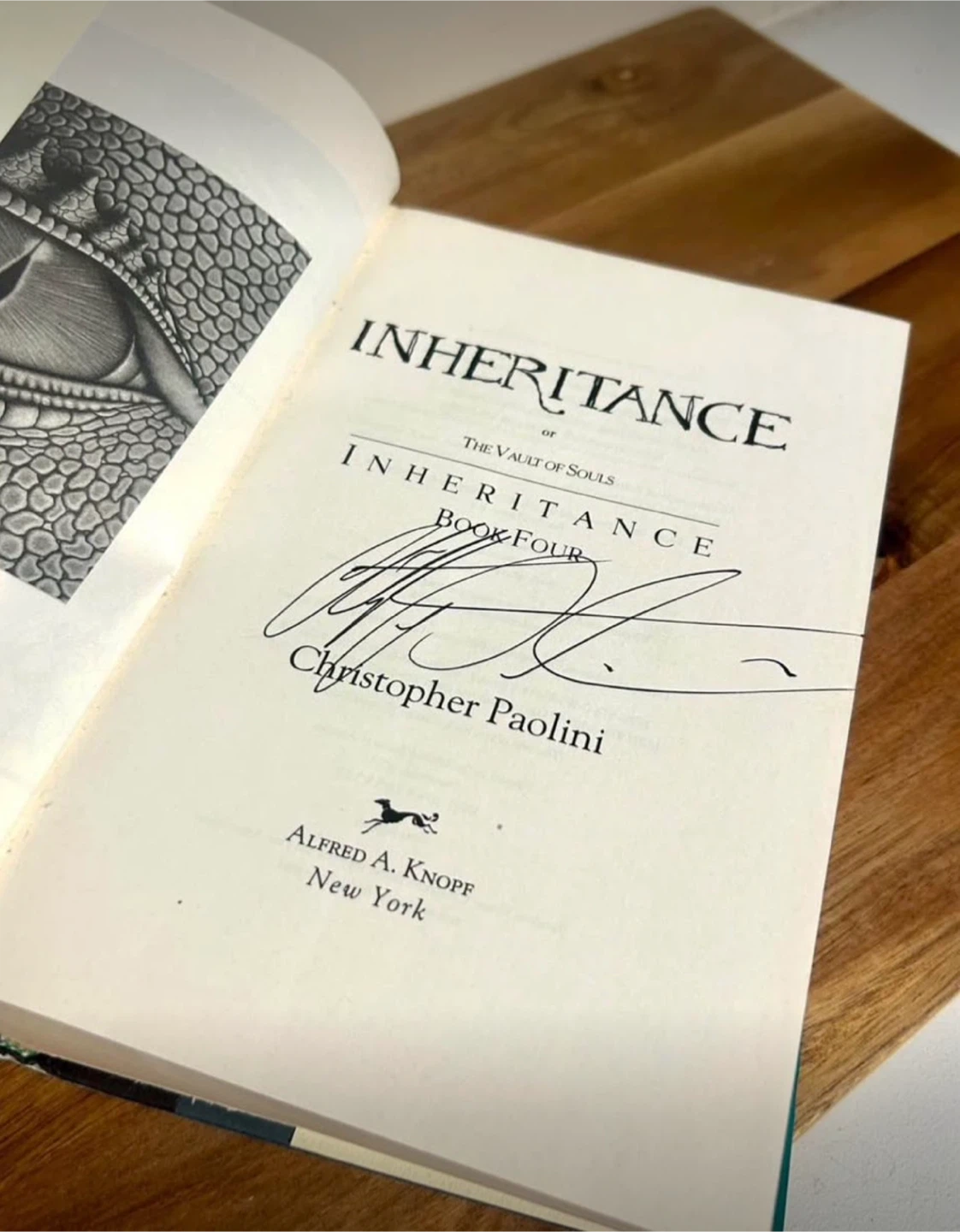 Inheritance by Christopher Paolini Signed Hardcover - photo 2