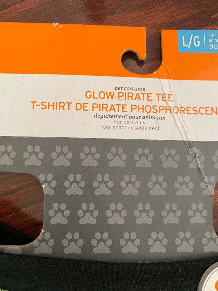 Glow Pirate Tee Pet Costume - Large - photo 2