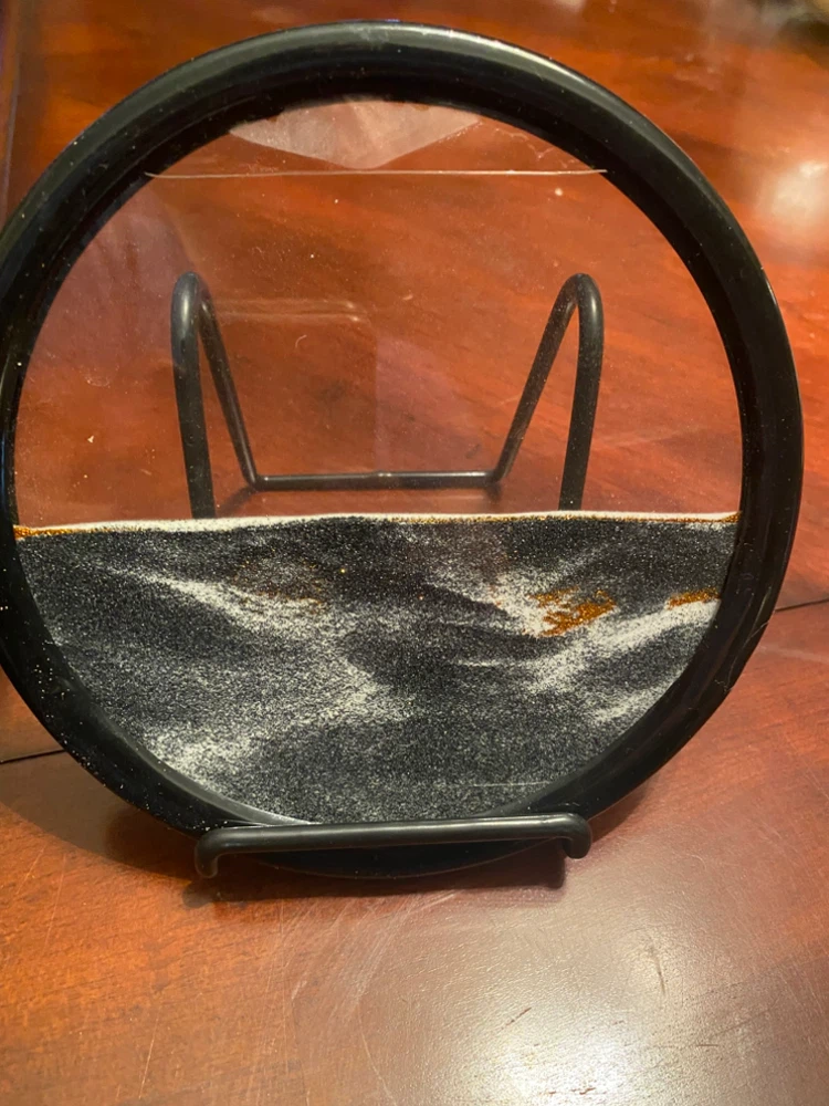 Black Circular Moving Sand Art - photo 3