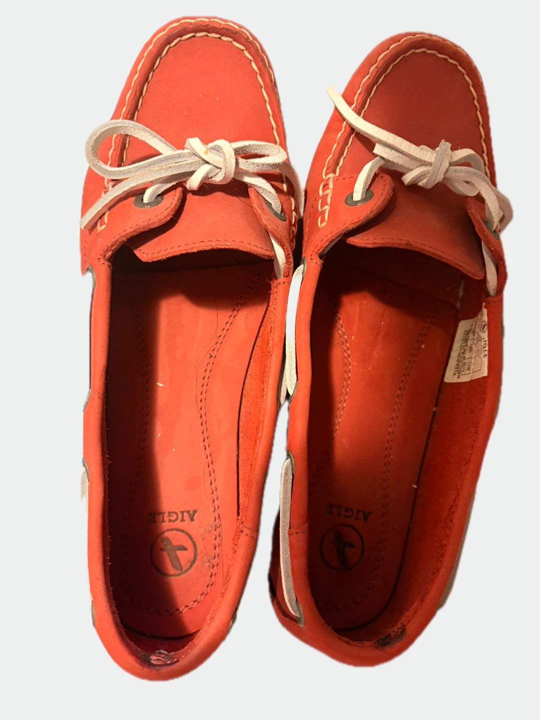 Aigle Red Suede Boat Shoes - photo 2