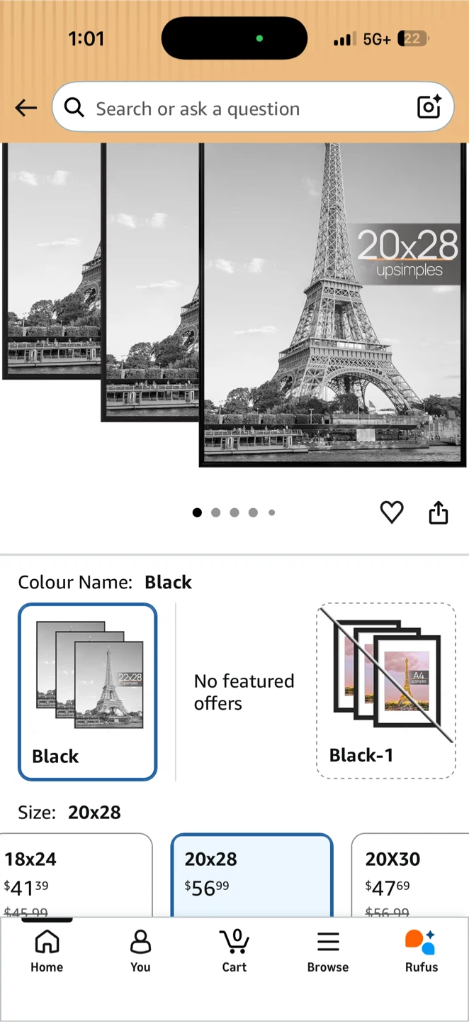 Upsimples 20x28 Picture Frame Set - 3 Pack - photo 3
