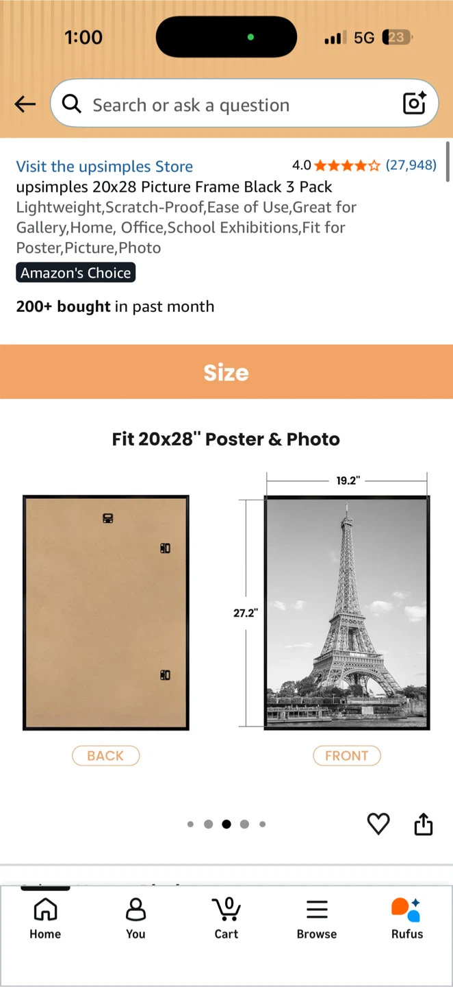 Upsimples 20x28 Picture Frame Set - 3 Pack - photo 4