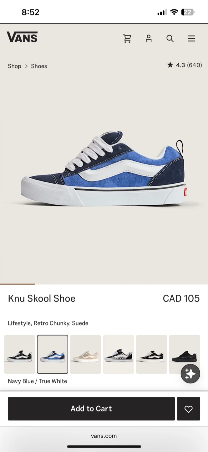 Vans Knu Skool blue