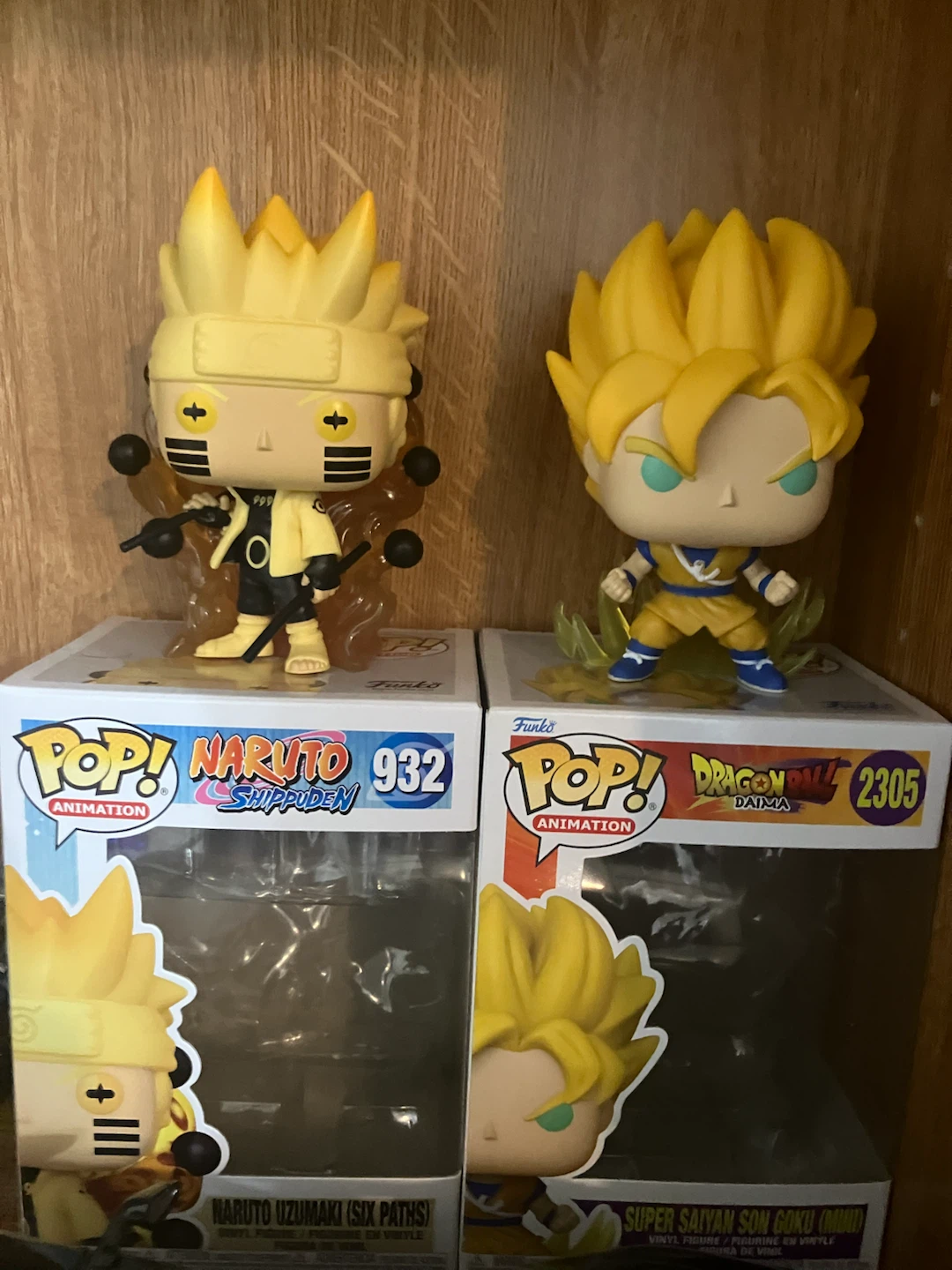 Naruto and Goku funko pops