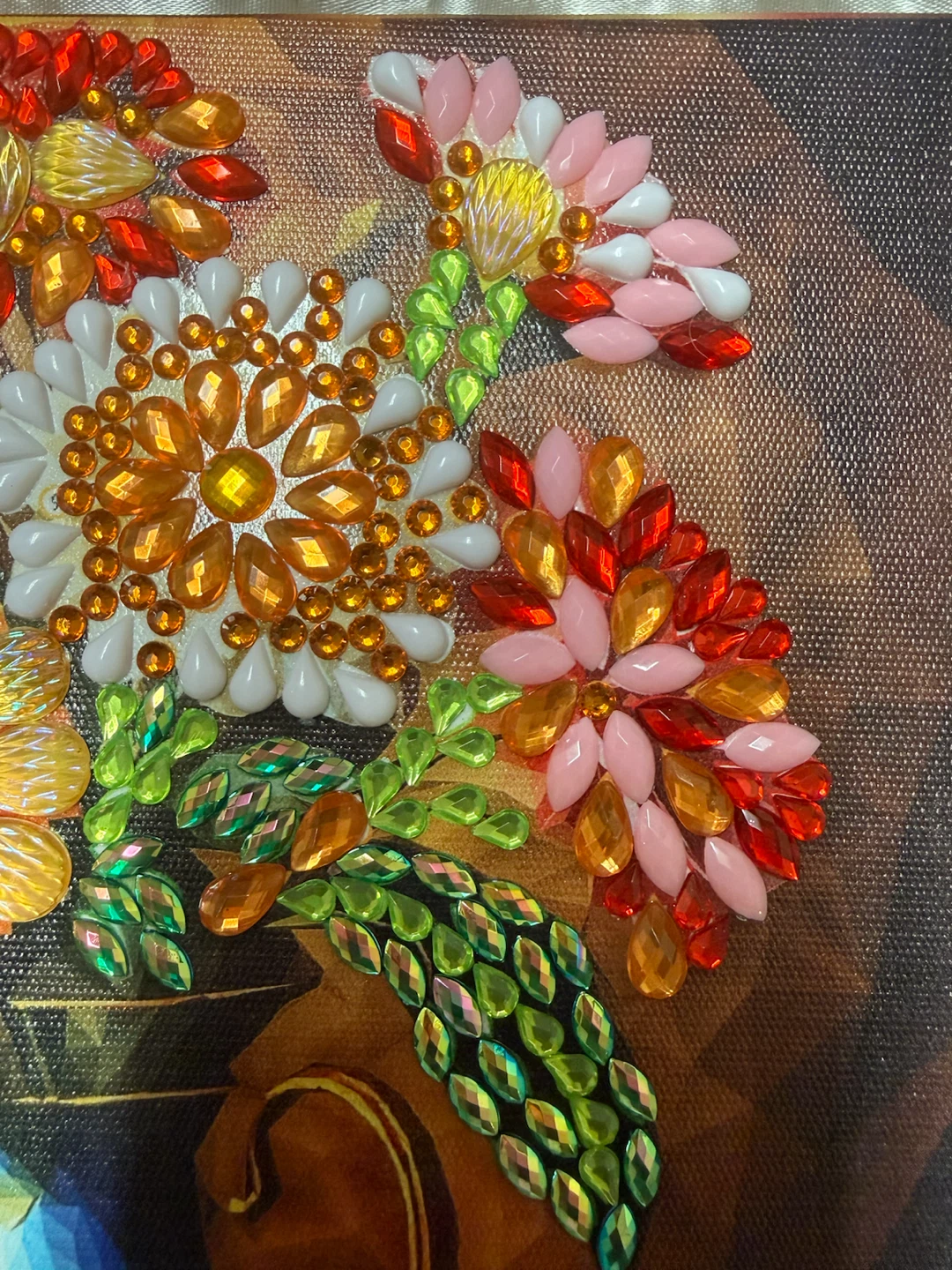 ✨ Handmade Diamond Painting Floral Artwork – 20×20 cm ✨ - photo 4