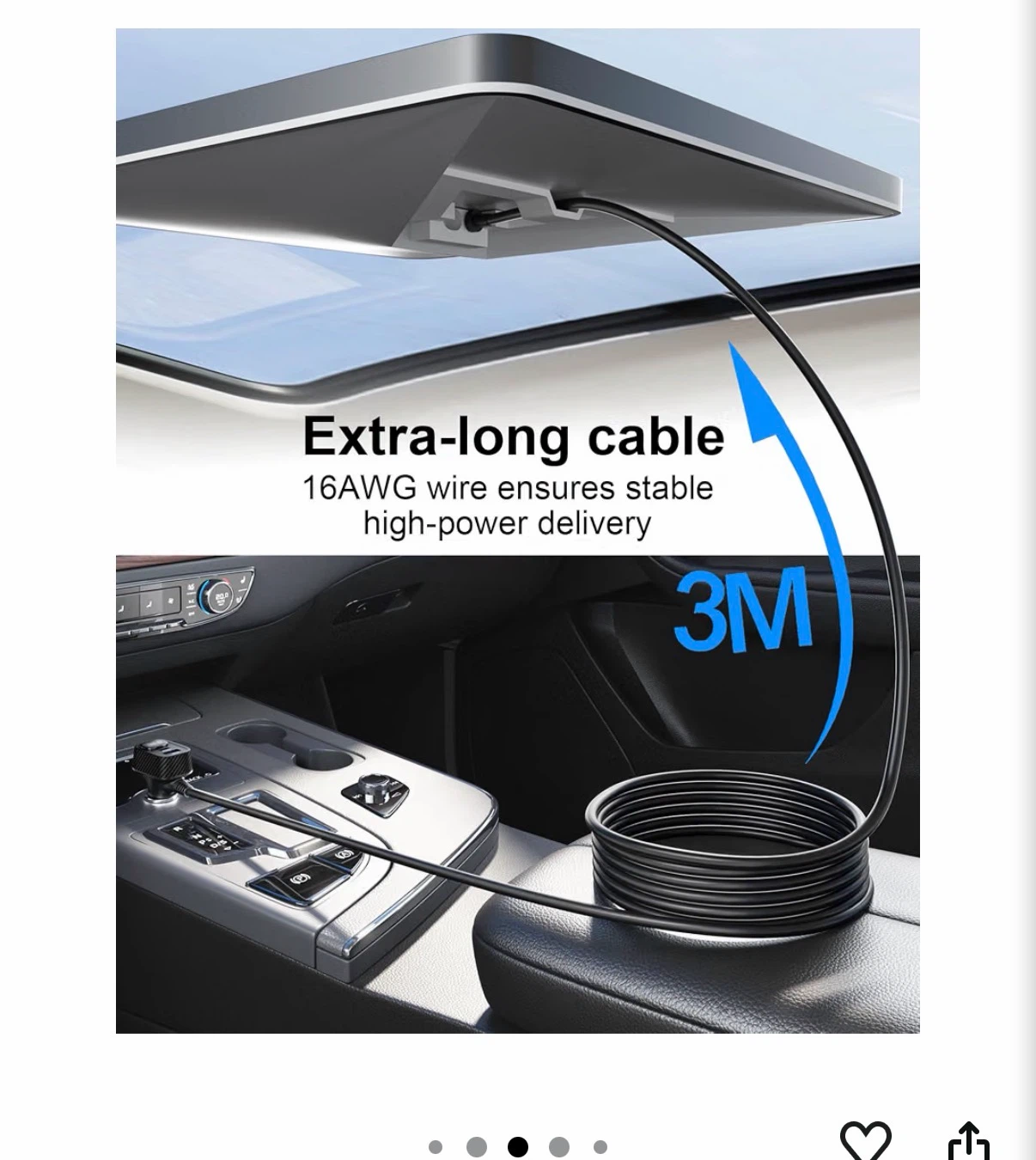 Starlink Mini Car Adapter 10ft 90W 3-in-1 - photo 3