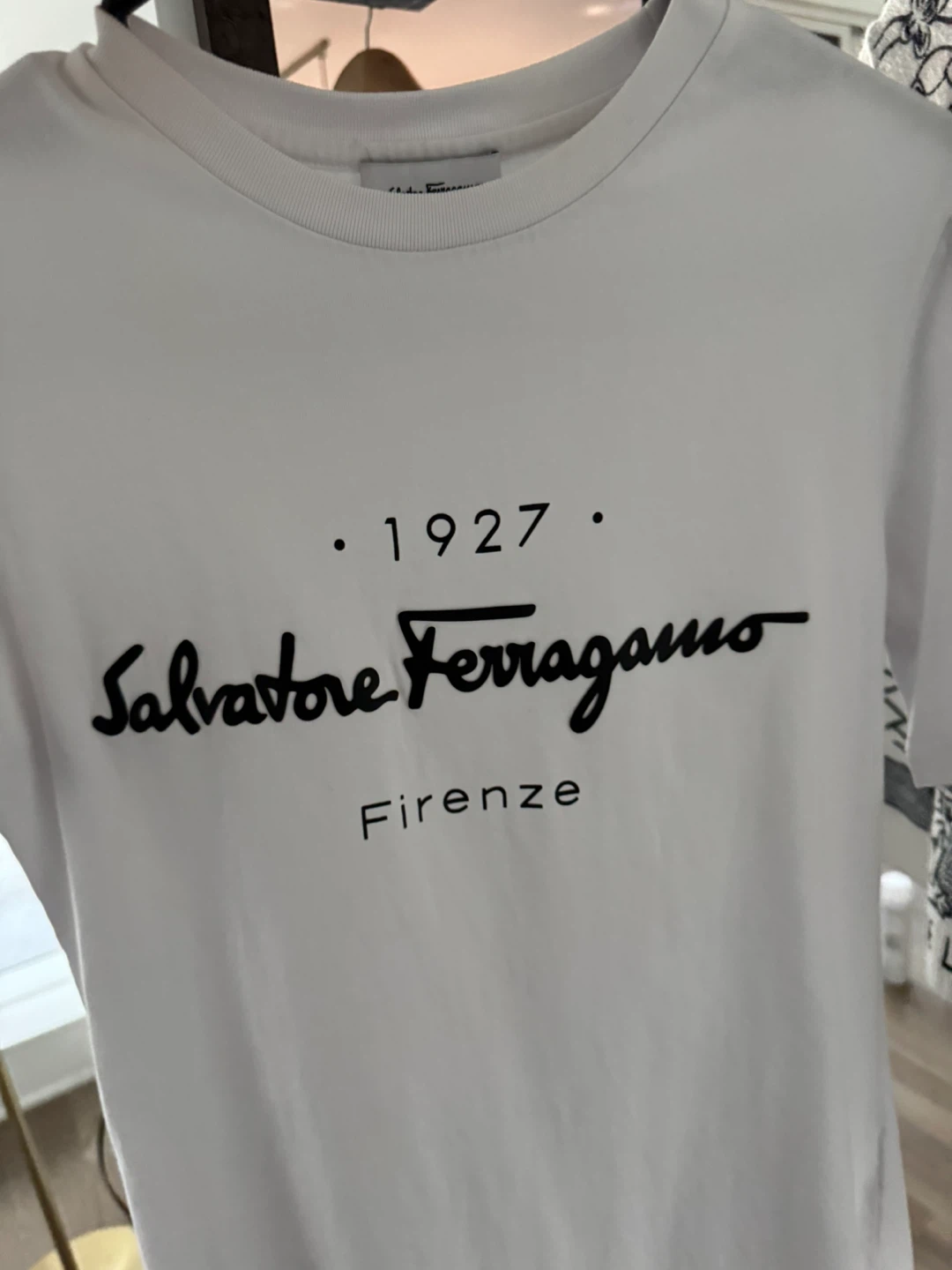 Authentic Size S Salvatore Ferragamo White T-Shirt - photo 2