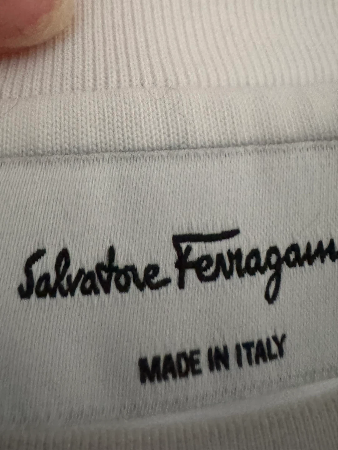 Authentic Size S Salvatore Ferragamo White T-Shirt - photo 3