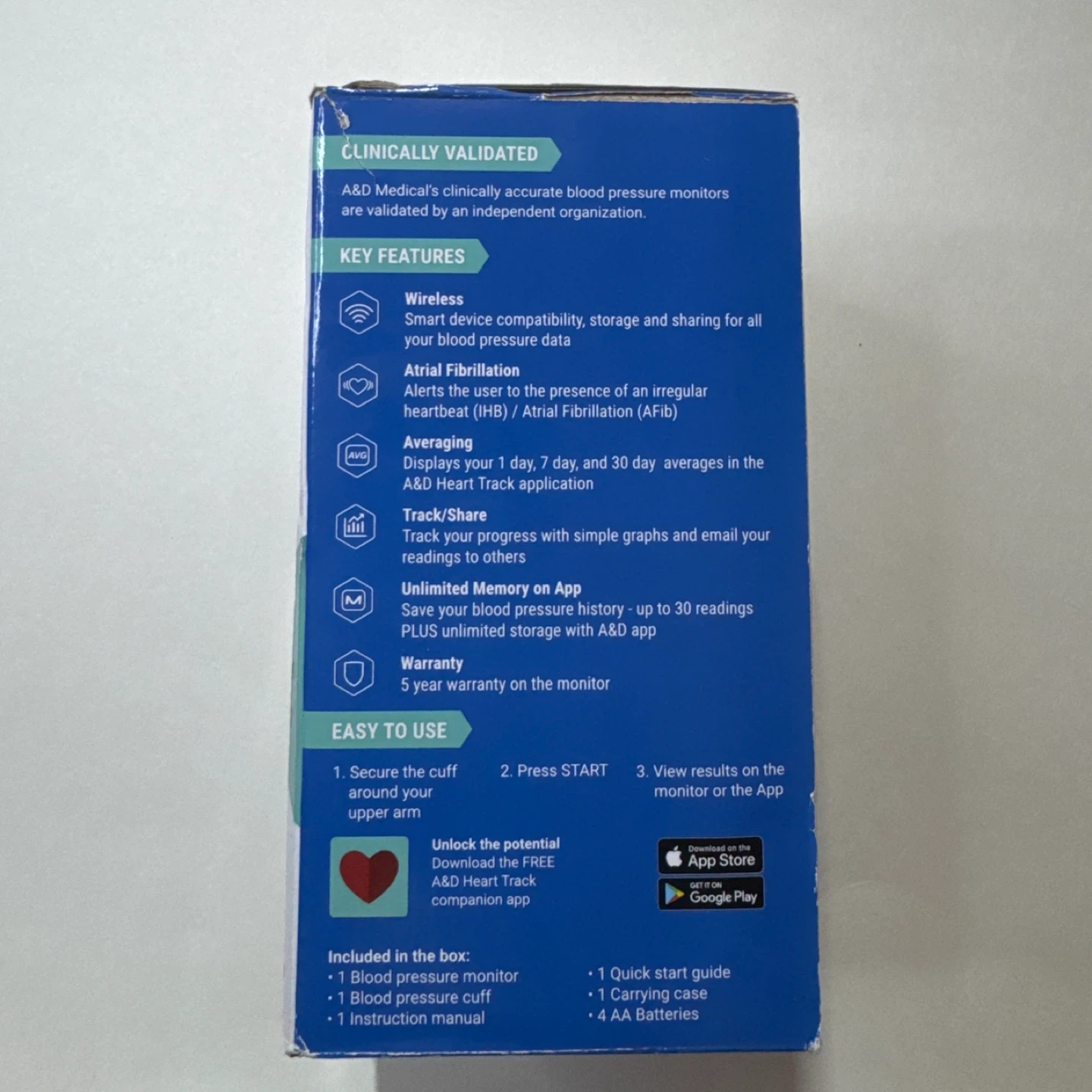 A&D Medical Wireless Blood Pressure Monitor UA-651CNBLE - photo 2