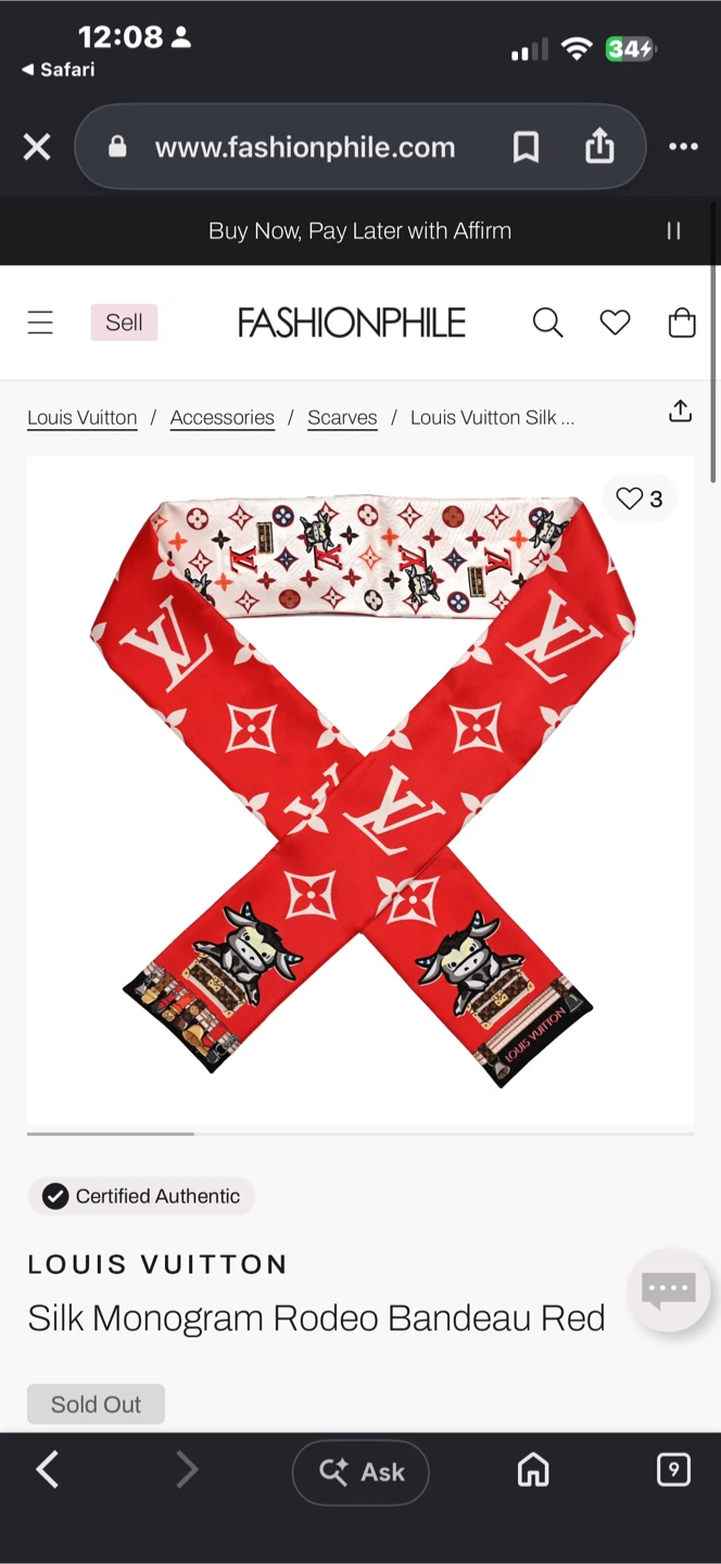 Authentic Louis Vuitton Monogram Reversible twilly - photo 5