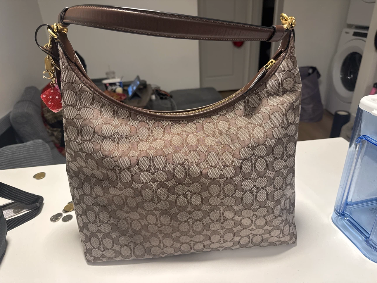 Coach Signature Hobo Bag with Dice Charm - photo 2