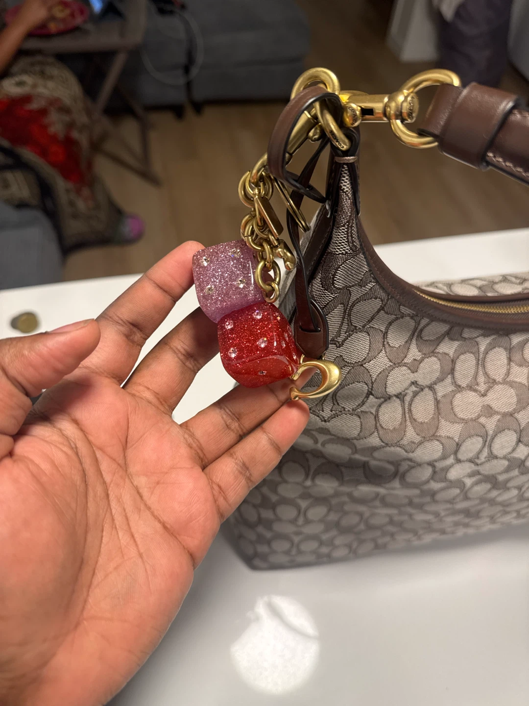 Coach Signature Hobo Bag with Dice Charm - photo 3